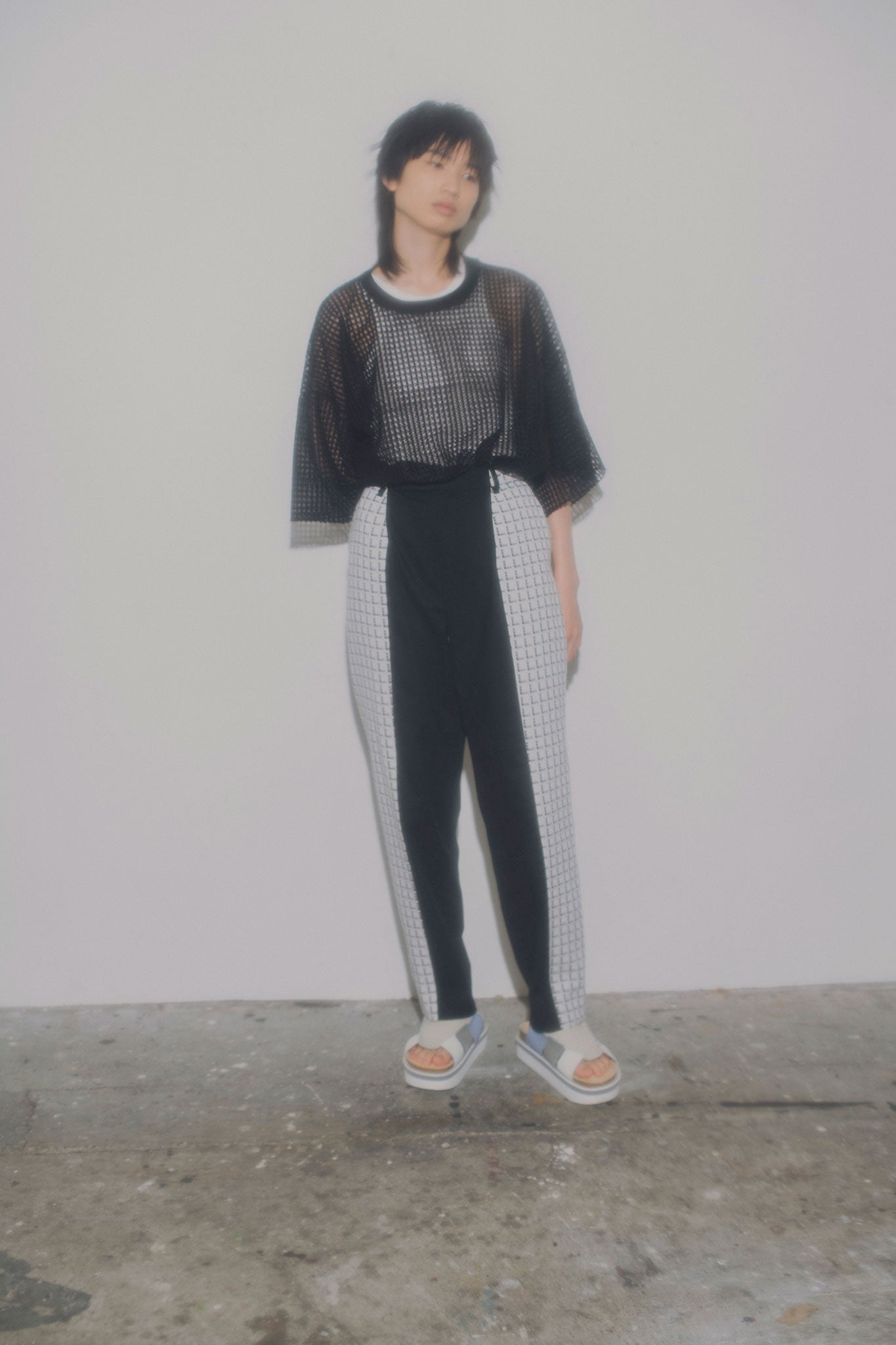 meagratia/メアグラーティア/Lace T-shirt blk
