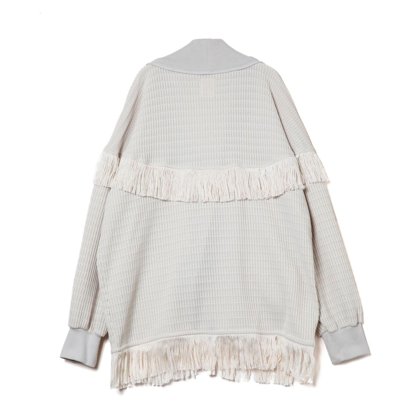 FRINGE CARDIGAN white