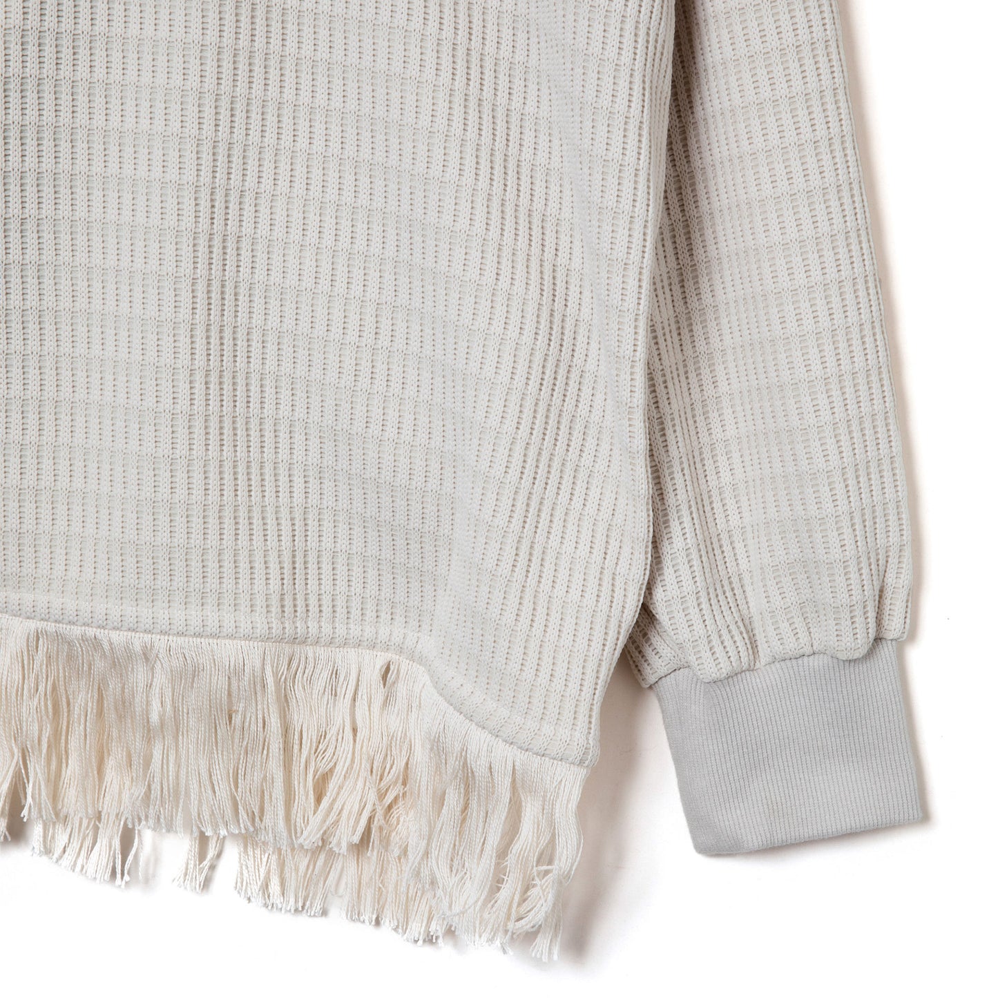 FRINGE CARDIGAN white