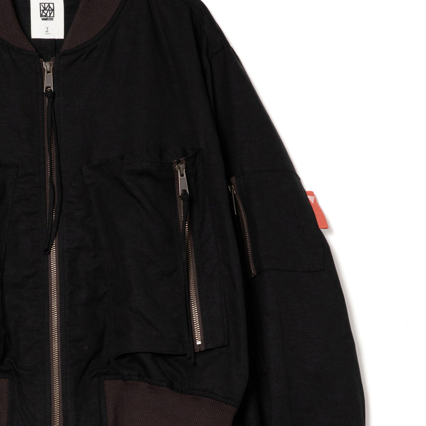 SHORT ZIP FLIGHT JACKET black