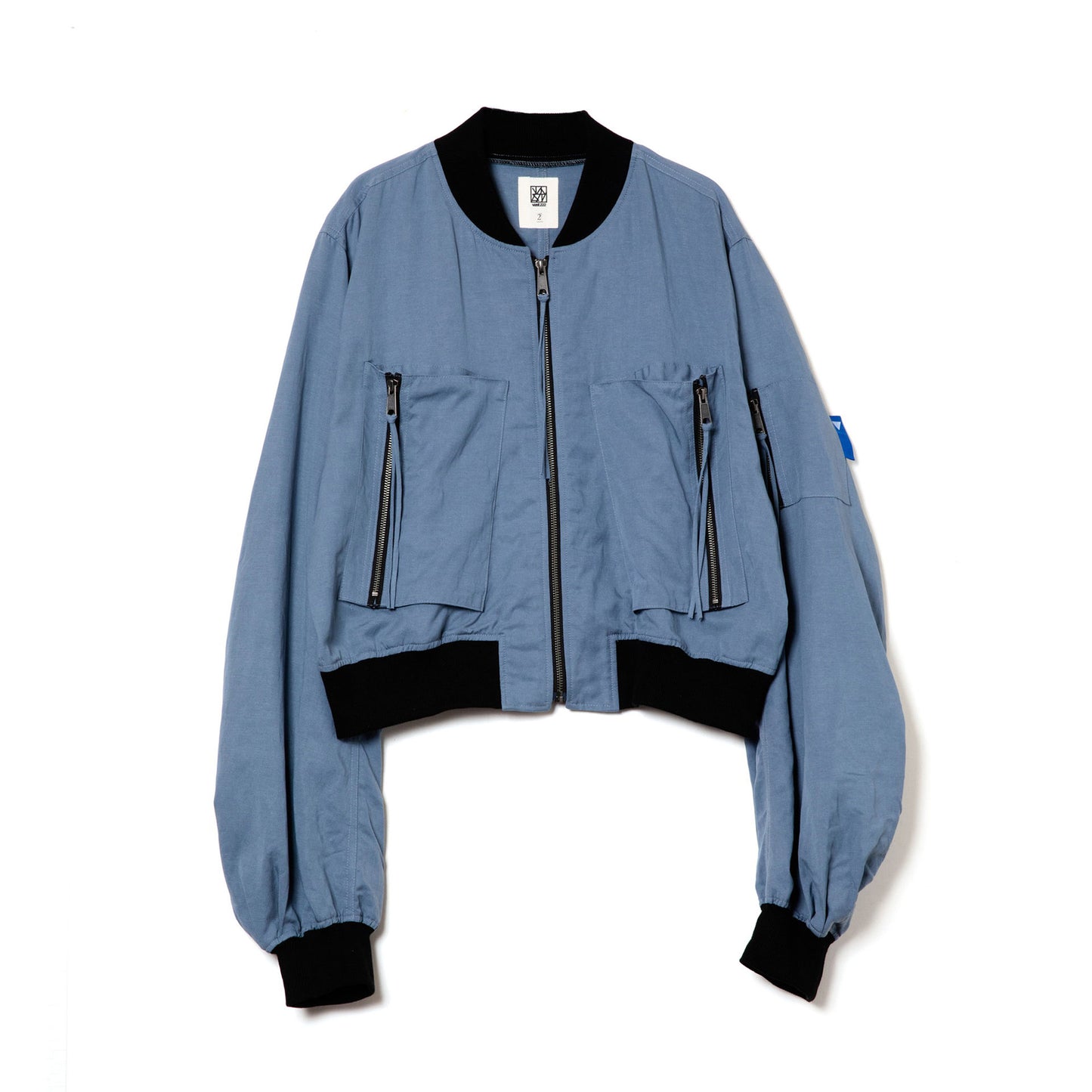 SHORT ZIP FLIGHT JACKET blue