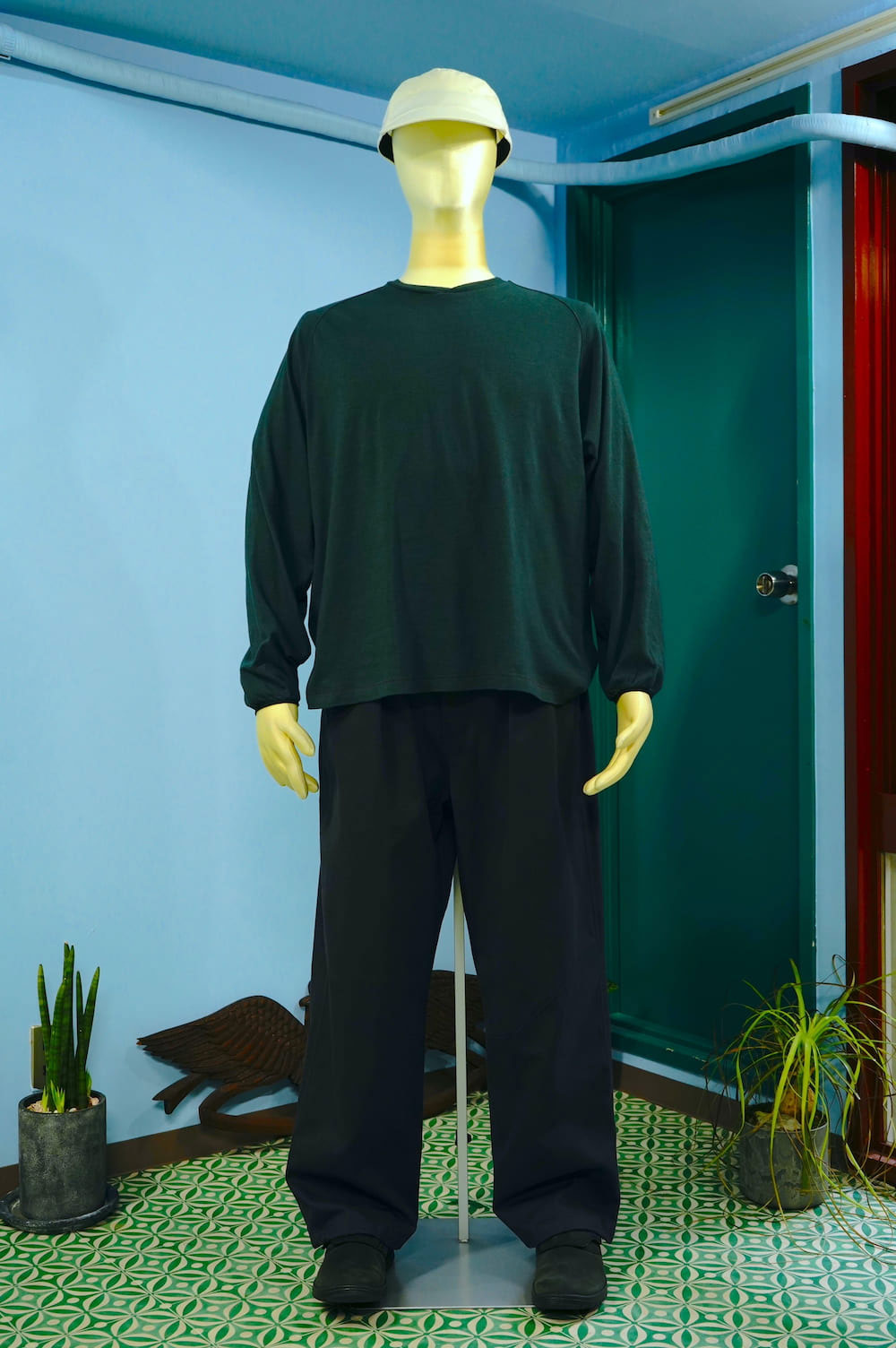 rajabrooke/ラジャブルック/BERGUNA長袖 TEE DARK HIJAU
