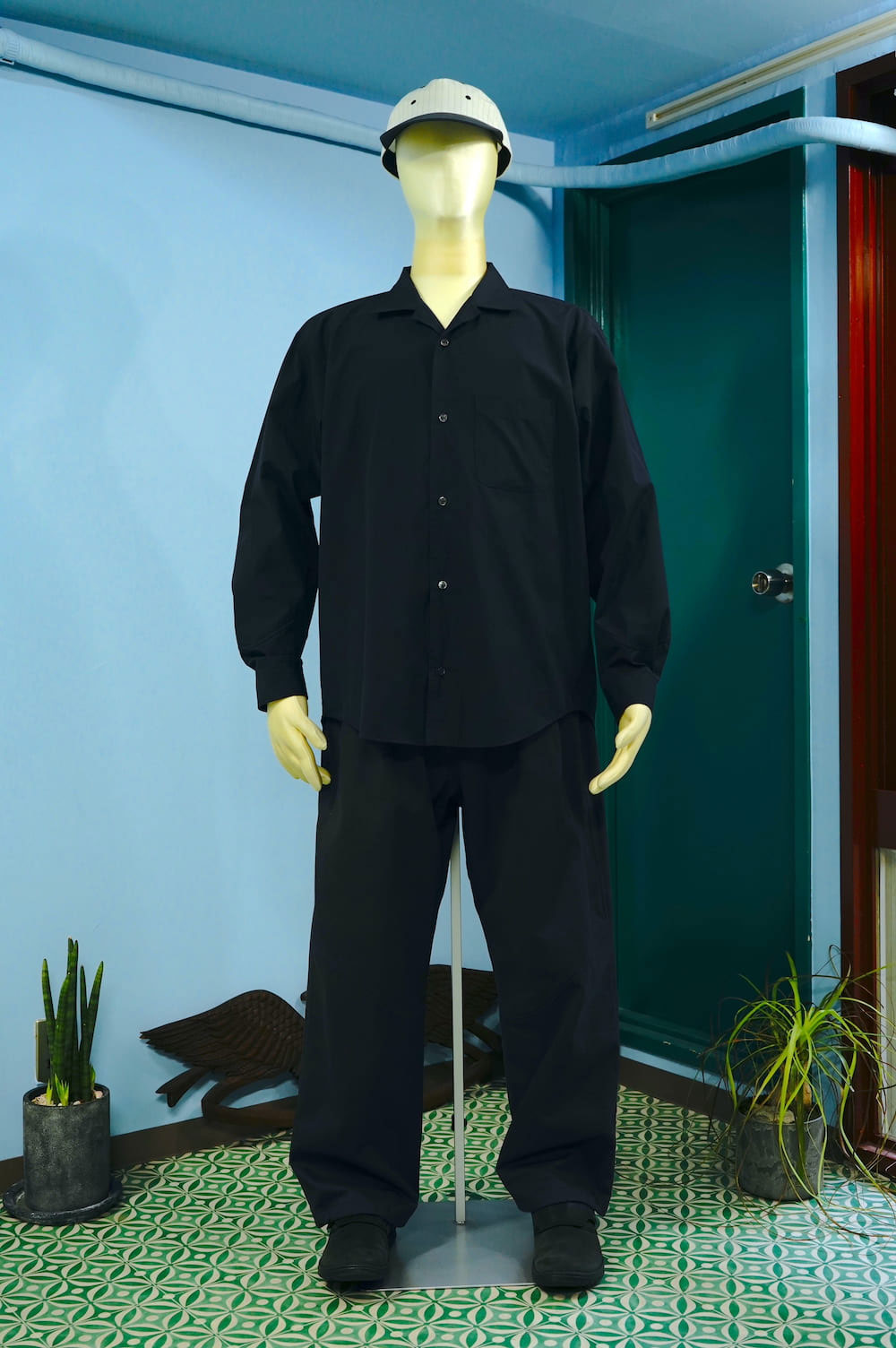 rajabrooke/ラジャブルック/MIX SHIRT NAVY