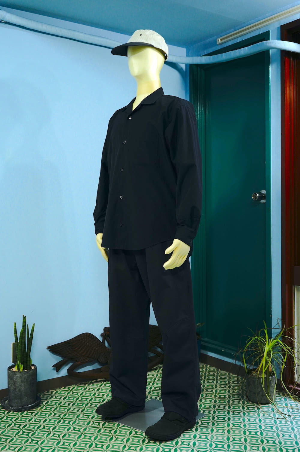 rajabrooke/ラジャブルック/MIX SHIRT NAVY