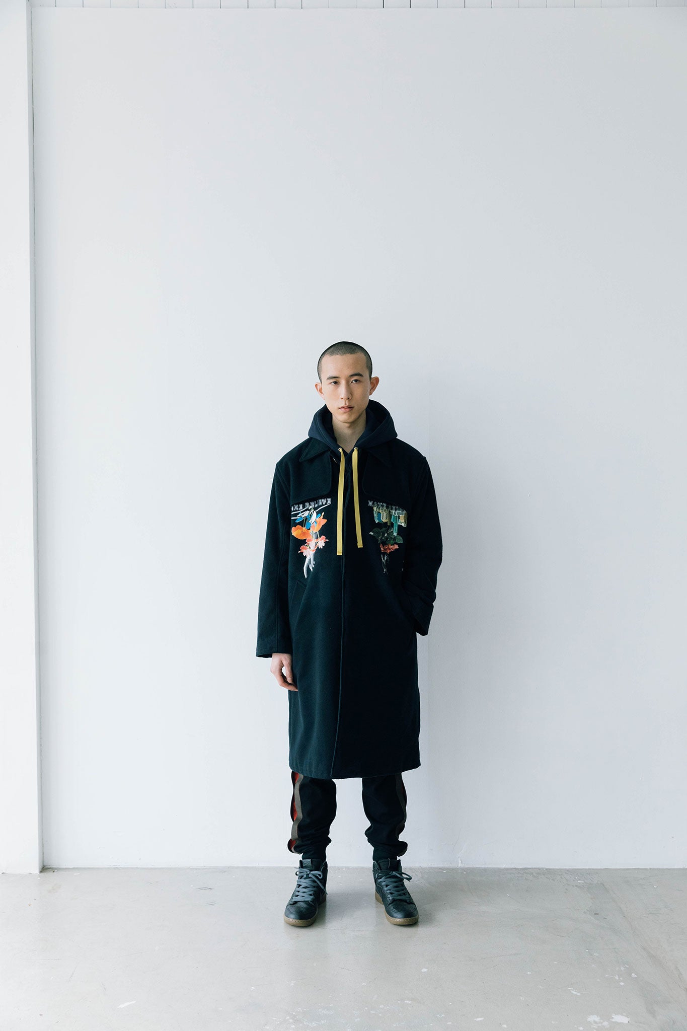 "SCATTERED" P/O PARKA navy