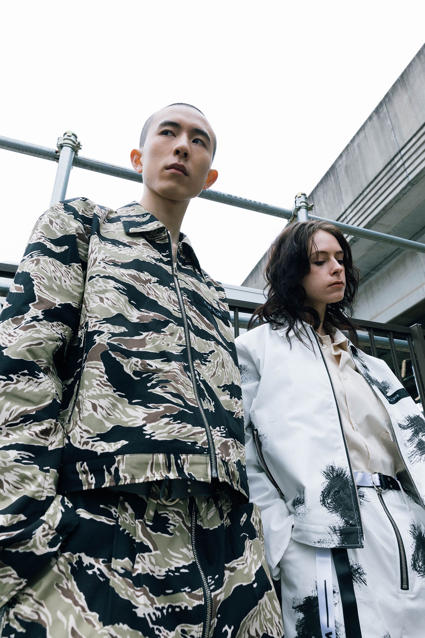 CAMO ZIP JACKET beige