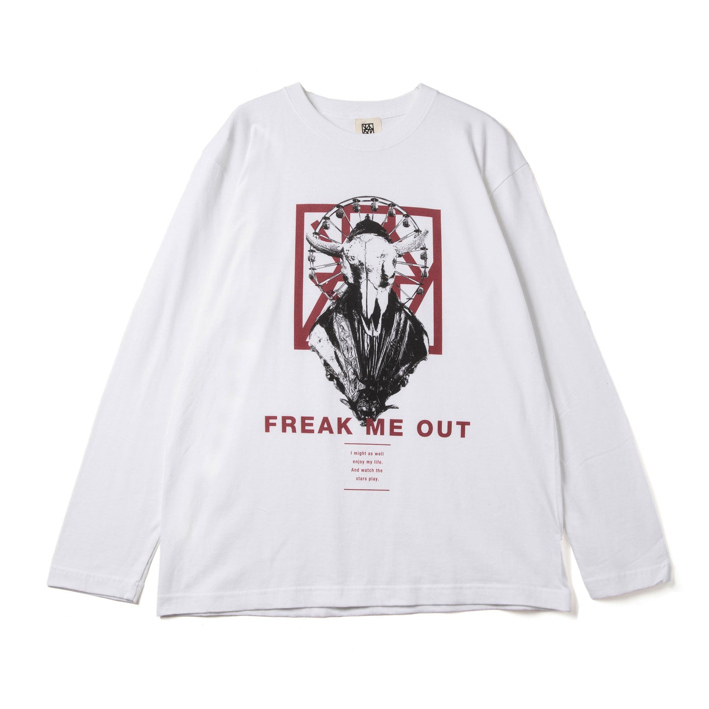 "REAK ME OUT" L/S TEE white