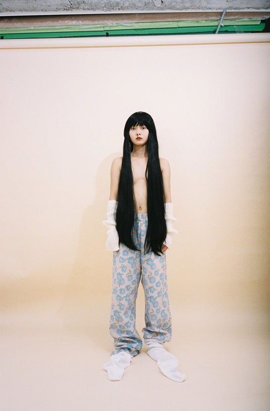 Cardboard knit Trousers Beige