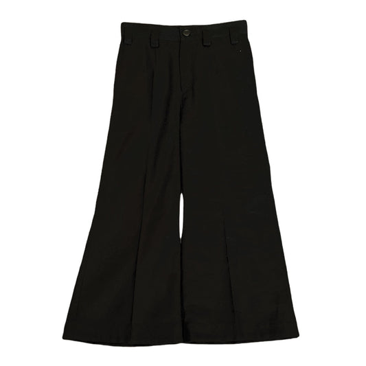 COTTON TOUCH CROPPED FLARE TROUSERS Black